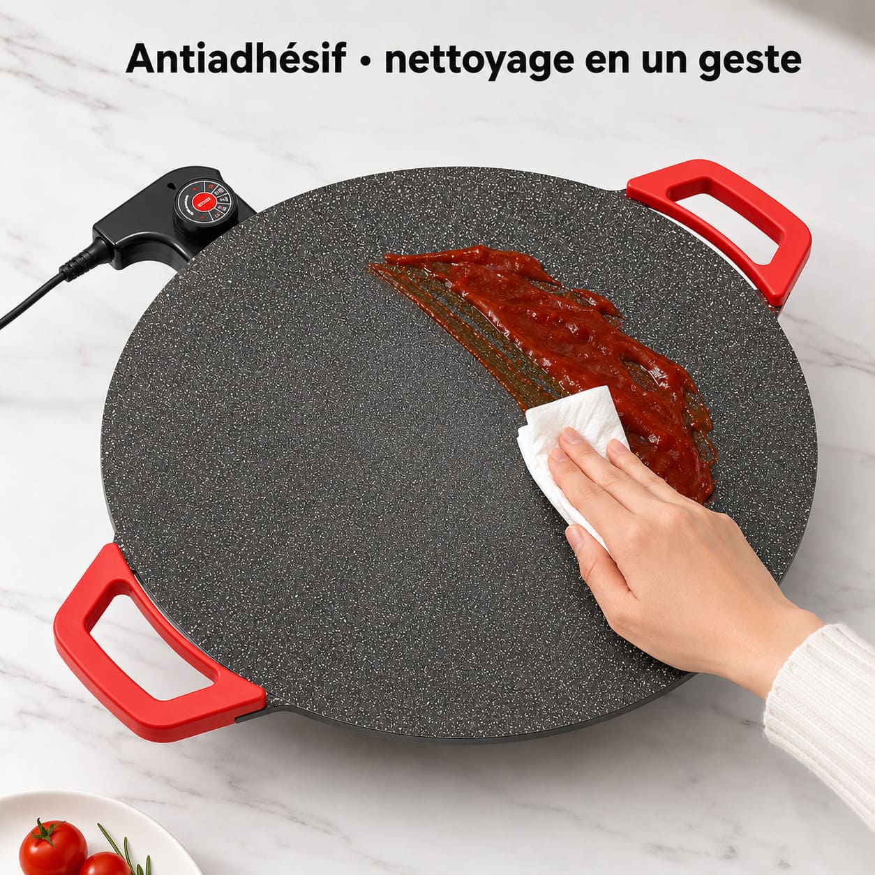 Plancha Électrique Sans Fumée 1000W — BBQ Coréen