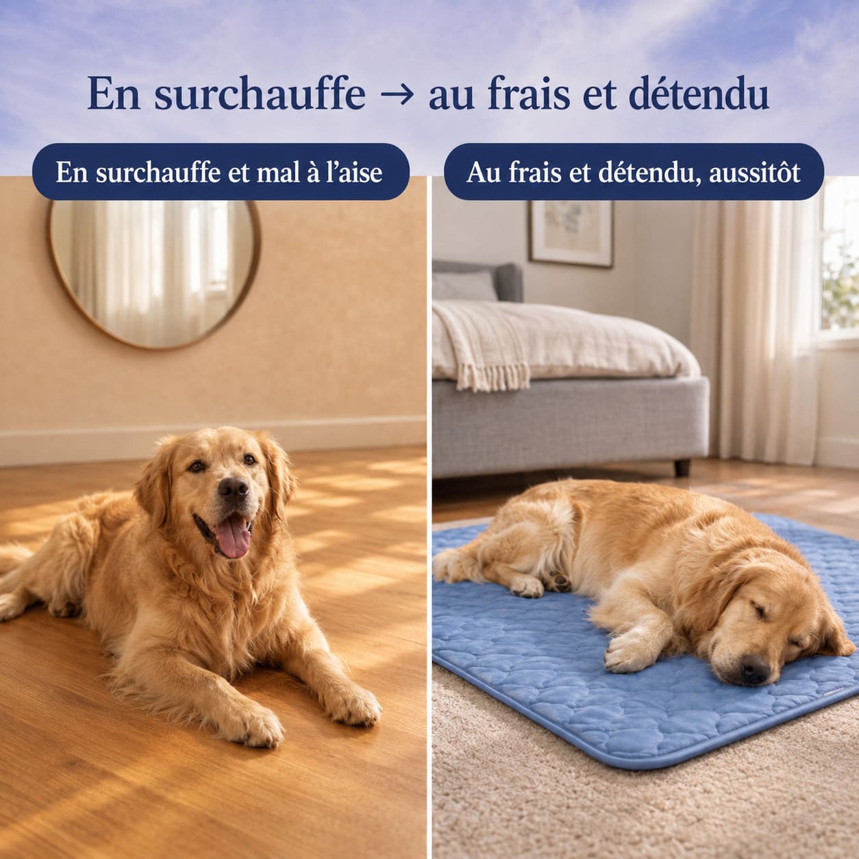 Tapis chien rafraichissant