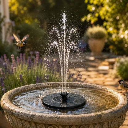 Fontaine Solaire Flottante 6 Effets