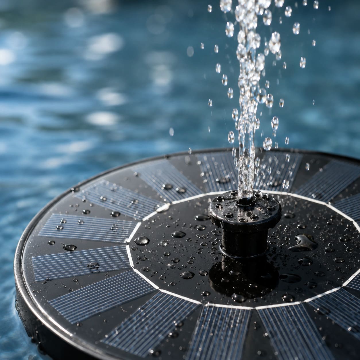 Fontaine Solaire Flottante 6 Effets