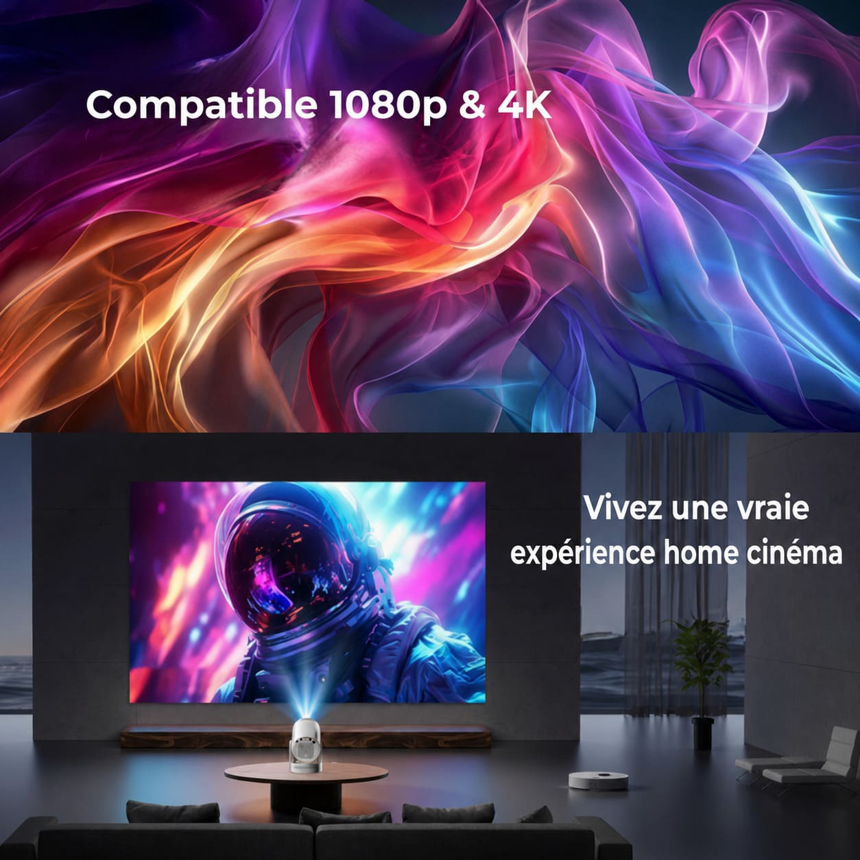 HomeVision - Projecteur Portable