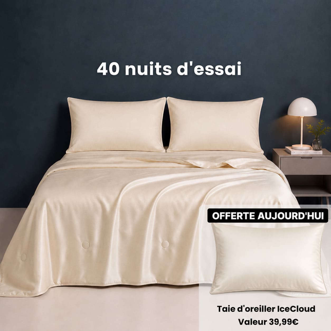 Couette Glacée en Soie Q-Max — Nuits d'Été Sans Sueur