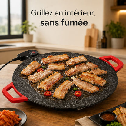 Plancha Électrique Sans Fumée 1000W — BBQ Coréen