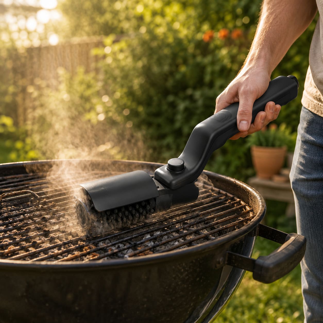 Brosse Barbecue Électrique Rotative Sans Fil