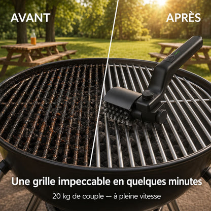 Brosse Barbecue Électrique Rotative Sans Fil