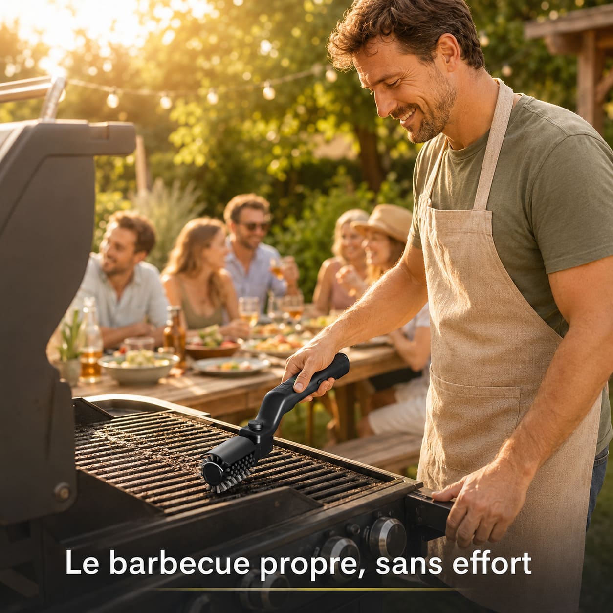 Brosse Barbecue Électrique Rotative Sans Fil