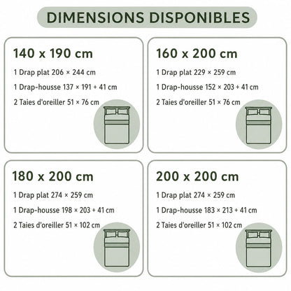 Draps en Bambou Rafraîchissants