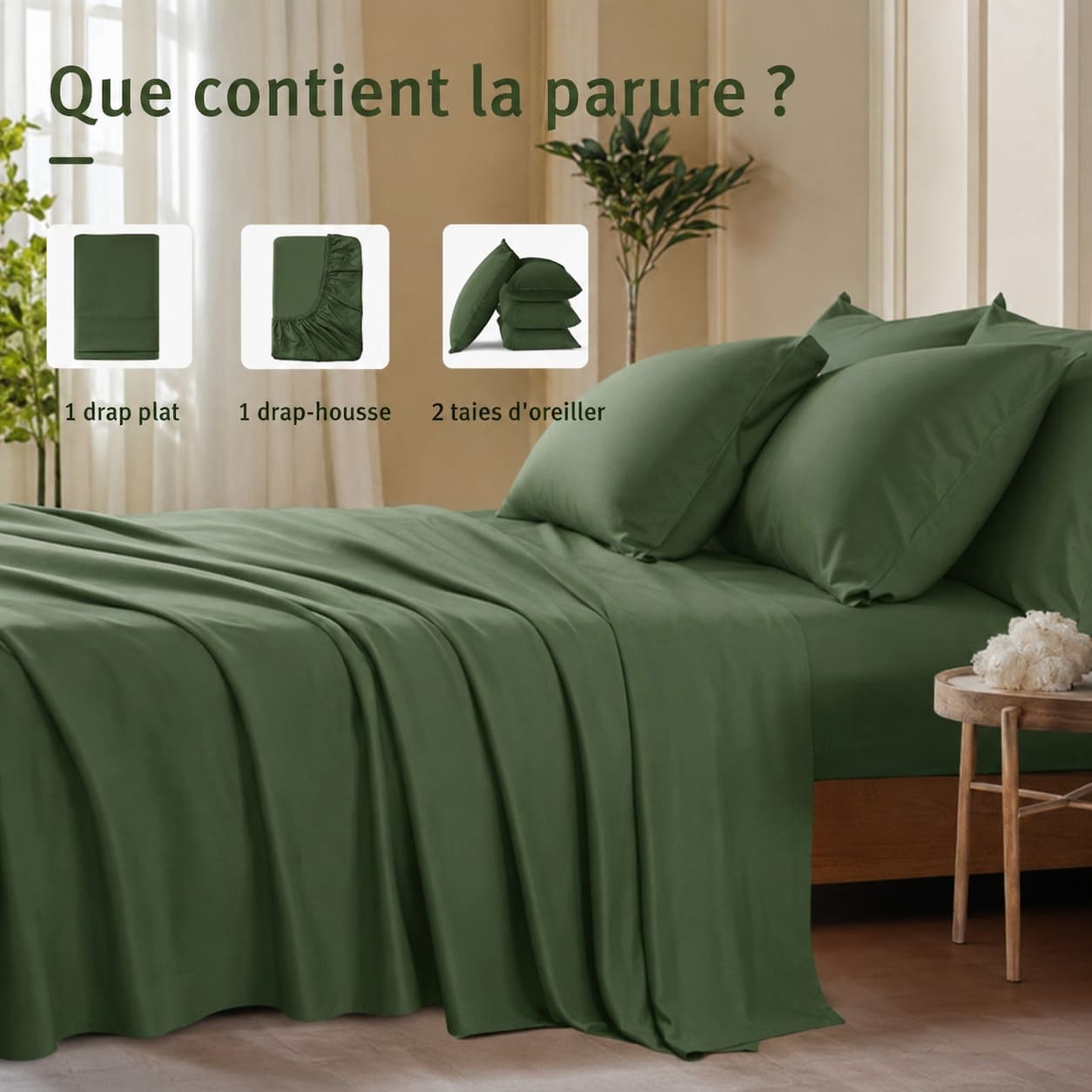 Draps en Bambou Rafraîchissants