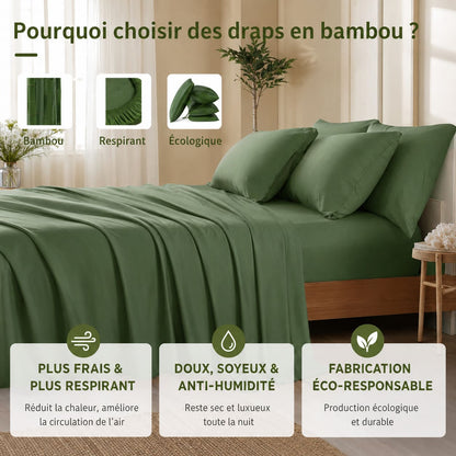 Draps en Bambou Rafraîchissants