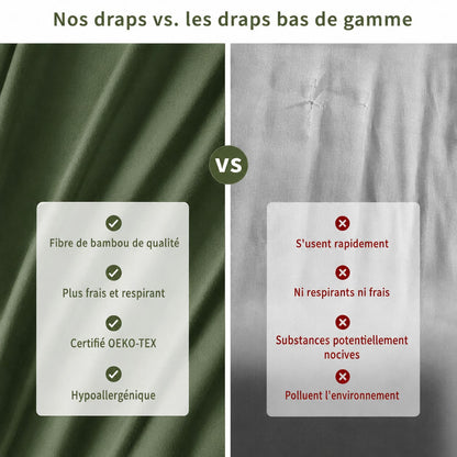 Draps en Bambou Rafraîchissants
