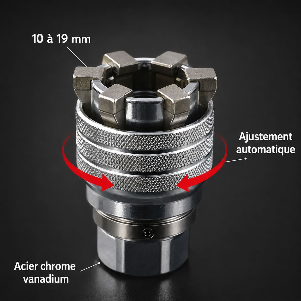 Douille Universelle Auto-Ajustable 10-19 mm