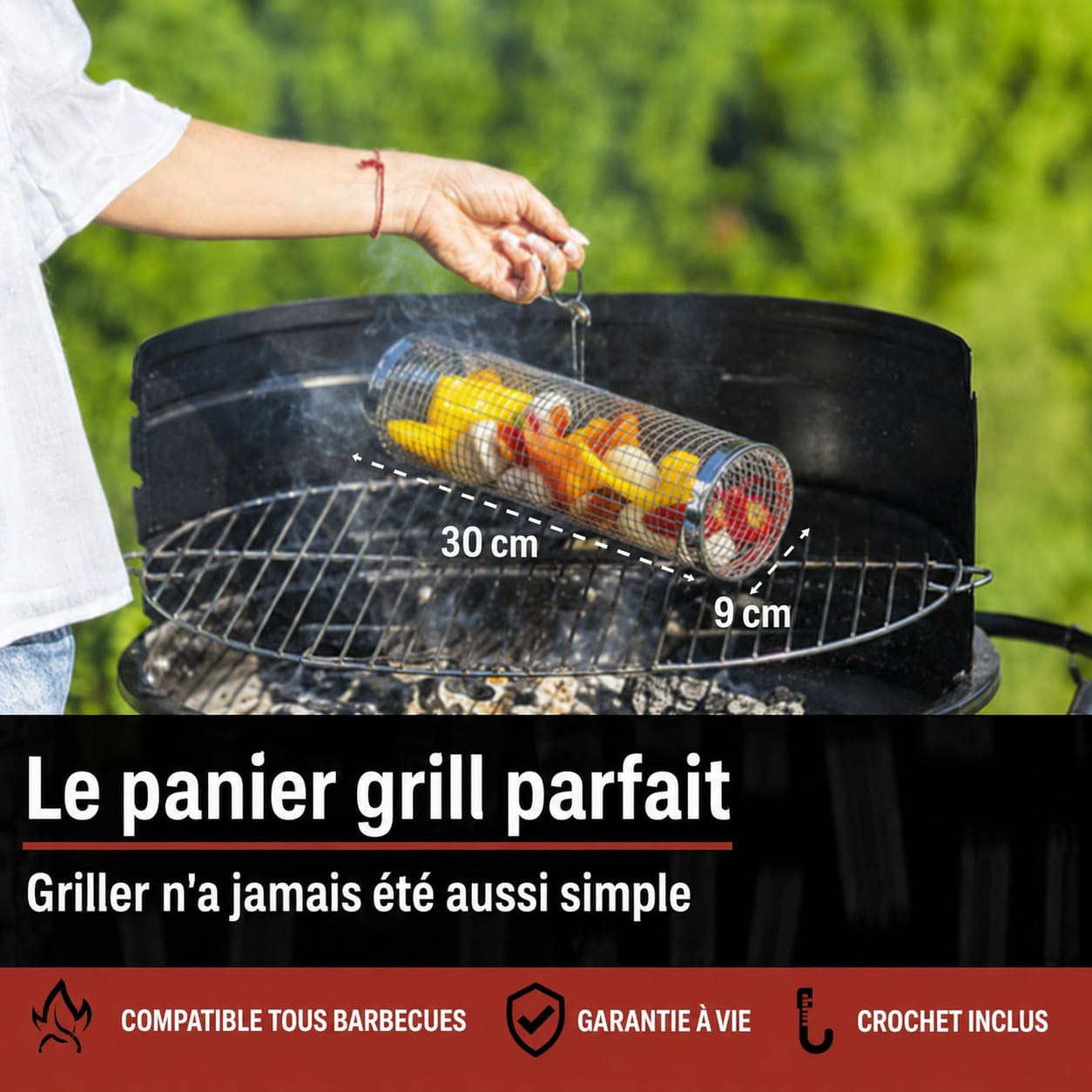 Bryn — Panier Grill Rotatif pour Barbecue