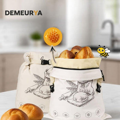 Sac à Pain en Cire d'Abeille – 100% Coton Bio