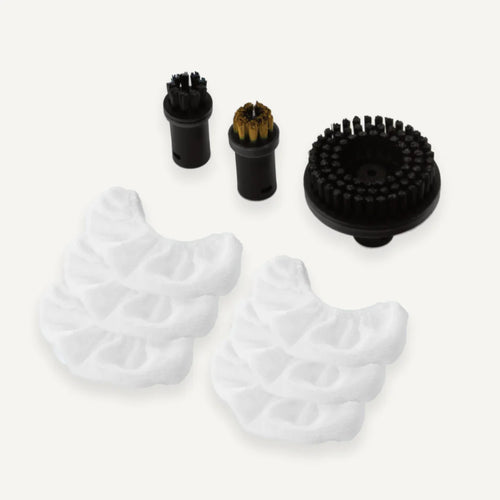 6 chiffons et 3 têtes de brosse