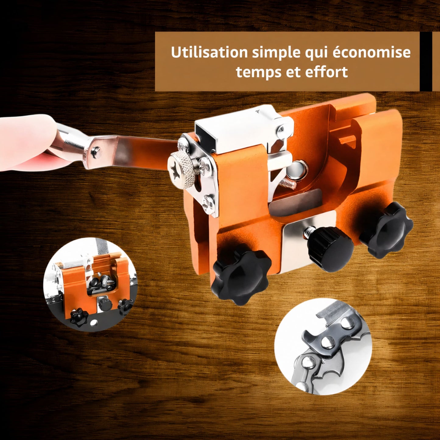 NordSlip™ — Outil d'Affûtage de Chaîne pour Tronçonneuse