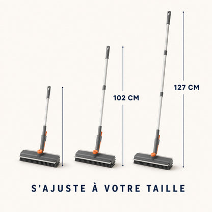 Brosse de Ménage 3-en-1 Manche Long Pivotant 360°