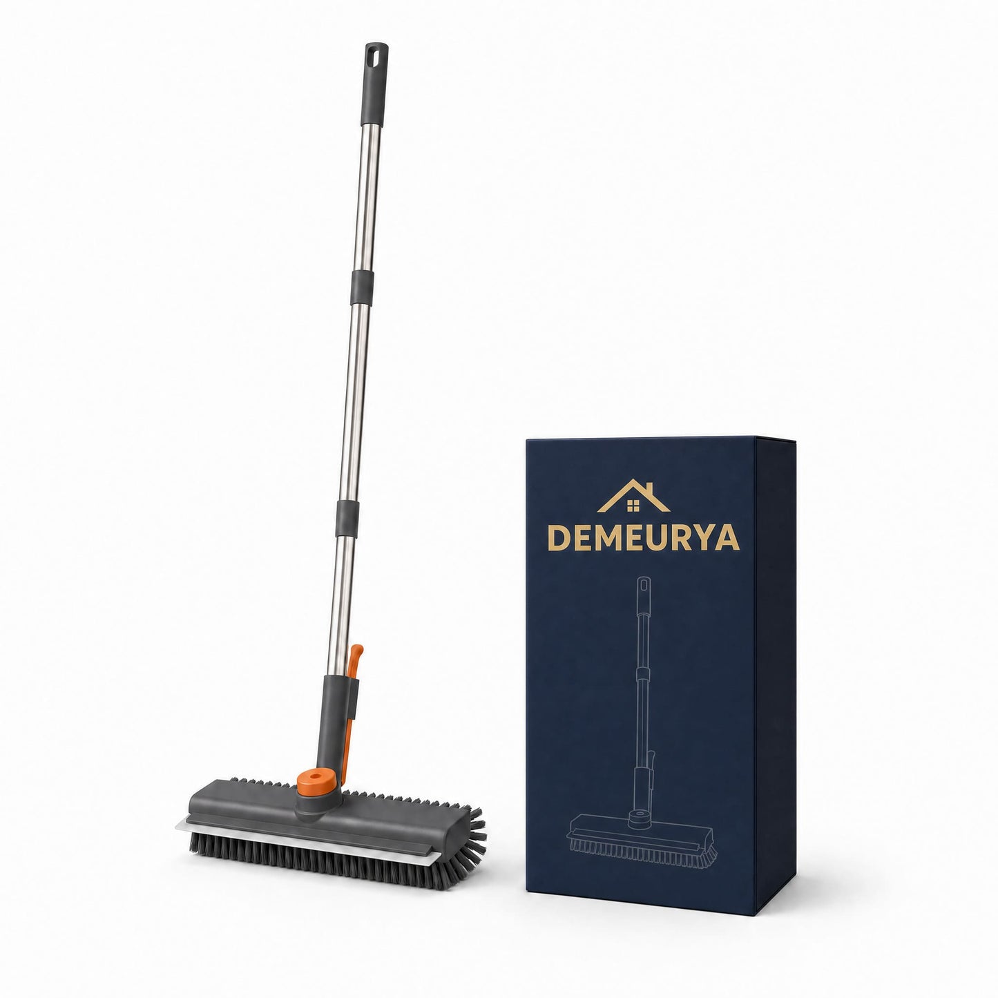 Brosse de Ménage 3-en-1 Manche Long Pivotant 360°